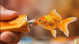 Paint Tube Magic Zoo 🐠🦚😺🦜🐺🪼 | Paint Tube Transforms Into Animals & Birds | Oddly Satisfying ASMR 