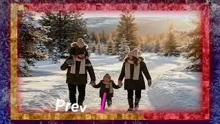 Winter Greeting  After Effects Template Animation with Snowflake Frost Frame