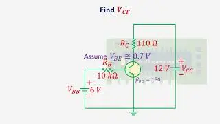 BJT Circuit Analysis Part 4 - How To find VCE in Transistor