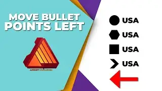 How to move bullet points left in affinity publisher