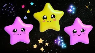 🌟Twinkle Twinkle Little Star Happy Sky Song with Dancing Stars,Soft Moon Shine & Gentle Night Music✨