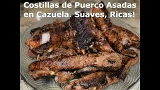 Costillas de puerco asadas en cazuela, muy f&aacute;ciles de hacer