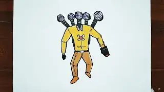 how to Draw Microphone Man Mecha Boss Skibidi Toilet