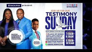 TESTIMONY SUNDAY || FIRST SERVICE || 11TH JANUARY 2026 || RACAI PLACE OF KINGS.