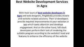 Best Website Design & Development Services in Agra