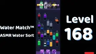 Water Match Level 168 | ASMR Water Sort Puzzle 🧠💧 Relaxing Brain Game | Mini Boss