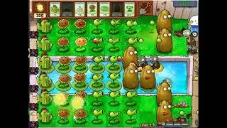 Backyard 3-9 Level is next to End? Plants vs Zombies.