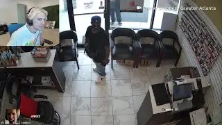 xQc reacts to man trying to rob store get ignored