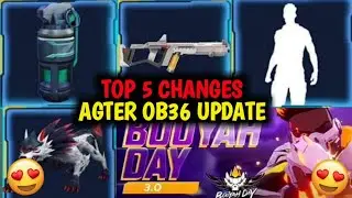 Top 5 Changes After Ob 36 Update | Free Fire Ob36 Update | Free Fire New Update | Ff New Event