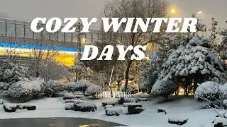 Snowy day || Cozy winter days|| fall winter Aesthetic Job, Snowflake,Kindergarten [VLOG]