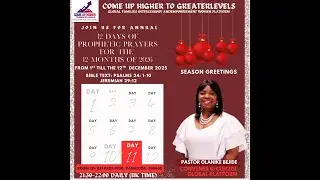 Day11/12 of Prophetic Prayers for November 2026 With Pastor Olanike Bejide on CUH2GL Global Platform