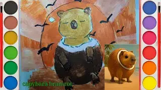 How to draw  capybara brainrot, easy to draw #drawingguide   #easydrawing #sprunkidrawing