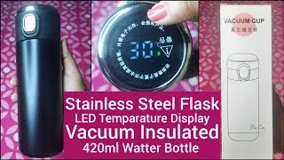 LED Temperature Display Vacumm Insulated Smart Water Bottle | Beauteous Reshmi