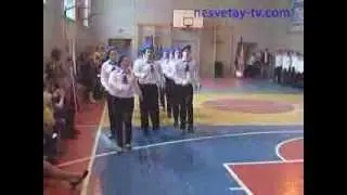Смотр песни и строя в средней школе№40