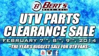 Berts UTV Parts Clearance Sale 2014 | The Years Largest UTV Sale