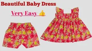 Beautiful Baby Dress Cutting and stitching with Elastic and Very Easy Summer Dress 