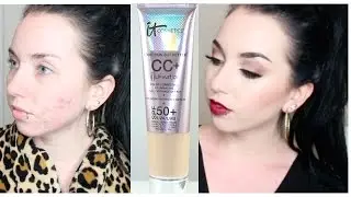 Get Ready with Me | IT Cosmetics Illuminating CC Cream  [ Dewy Skin Acne Coverage ]