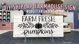 You've NEVER seen this farmhouse shiplap sign DIY before 👀 (Modern Farmhouse Decor on a Budget)