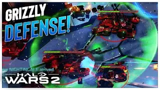 I tried Defending with Grizzly Tanks in Halo Wars 2