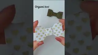 Origami bow | Paper bow tutorial | Easy paper crafts #shorts