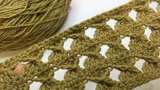 Very Easy Crochet Cross Over Stitch | Crochet stitch patterns for shawl, scarves and blankets