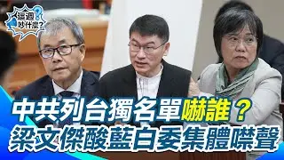 【#這週吵什麼】中共列台獨名單嚇誰？王世堅怒轟中共荒唐無聊 梁文傑酸爆藍白委集體噤聲：誰在捍衛中華民國？ 沒入選台獨名單好痛苦？范世平喊「我會更頑固」求入榜！#懶人包｜三立新聞網 SETN.com