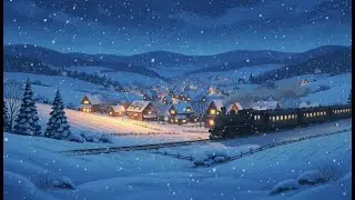 Slow Living on a Snowy Night Train | Peaceful ASMR Ghibli Style Video