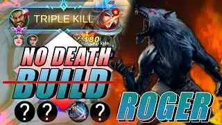 NO DEATH BUILD, ROGER JUNGLE ROTATION | ROGER GAMEPLAY | MLBB