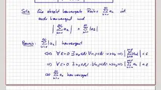Analysis Reihen: Absolut konvergente Reihen konvergieren  #06-16