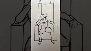 How to Draw Kratos on His Throne ⭐️Tutorial⭐️ #pose #art #godofwar #kratos #tutorial #howtodraw #fy