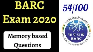 BARC 2020|Memory based questions solution|Answer Key|Chemistry|Questions PDF available