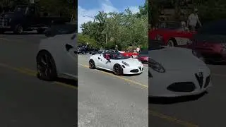 WIDEBODY ABARTH BLEW TRAIN HORN LEAVING CAR MEET!! #trainhornprank #abarth595 #shorts