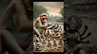 A monkey🐒was salling soil making god #shorts #viral #ai video