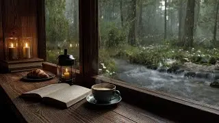 Rainy Forest Jazz Retreat 🍃 Gentle Jazz Piano & Nature Rain Ambience for Deep Focus & Reading