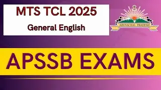 APSSB MTS TCL 2025 I GENERAL ENGLISH I APSSB PREVIOUS YEAR QUESTIONS