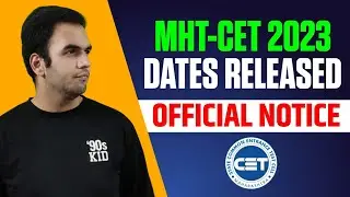 MHTCET 2023 DATES RELEASED | RG Lectures - MHTCET New Update and Notice | CET CELL