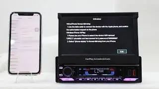 How to connect iphone airplay?|SOOEMAKA S7012 single din flip out car stereo