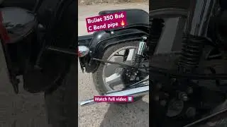 Bullet 350 Bs6 C Bend Pipe installed 🔥 #bullet350 #bulletmodification #shorts