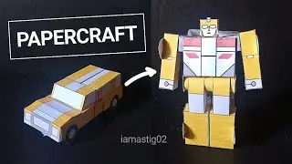 TRANSFORMING YELLOW PAPER VEHICLE ROBOT | Dbbot #2