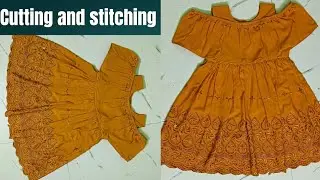 Trendy High-Low Ruffled Baby Top With Cutting and Stitching/DIY Trending Baby Top