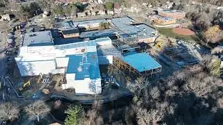 Wakefield Memorial High School Construction Drone footage #2 | January 2025