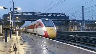 LNER 800107 departing Doncaster on diesel mode with 3 tone 23/11/19