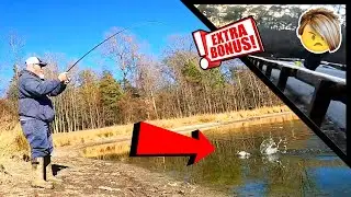 Winter Bass Fishing From the Bank - Bonus: KAREN ALERT !!!