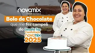 Com esse bolo de chocolate que conquistei o t&iacute;tulo do Desafio Top Confeitaria NovaMix 2025!