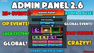Admin Panel 2.6😈|| Studio Lite Tutorial #roblox 