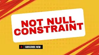 how to add not null constraint in SQL