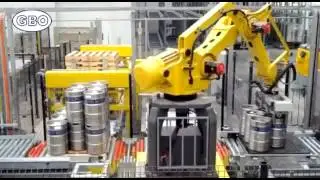 Depalletizer and palletizer keg robot GBO-GROUP.BIZ