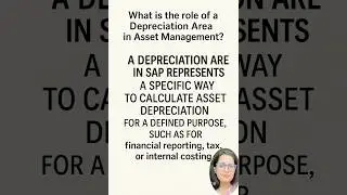 SAP Depreciation Area Explained | Simplified Asset Management in SAP #sapfico #ytshorts