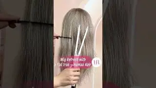 КАК Оживить парик из натуральных волос с помощью утюжка для выпрямления 🔥 #uniwigs