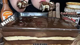 🍫CARAMEL TWIX PARTY,NUTELLA DESSERTS MUKBANG 누텔라 카라멜 디저트/ヌテラ キャラメル デザート/能多益焦糖甜點/حلويات بالكراميل